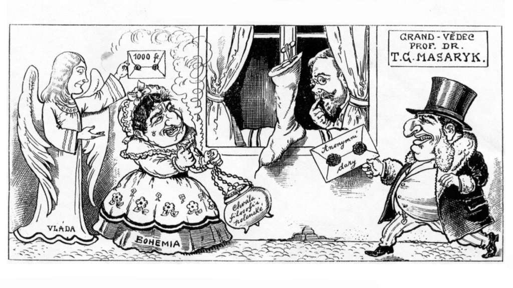 Karikatúra T. G. Masaryka počas Hilsneriády